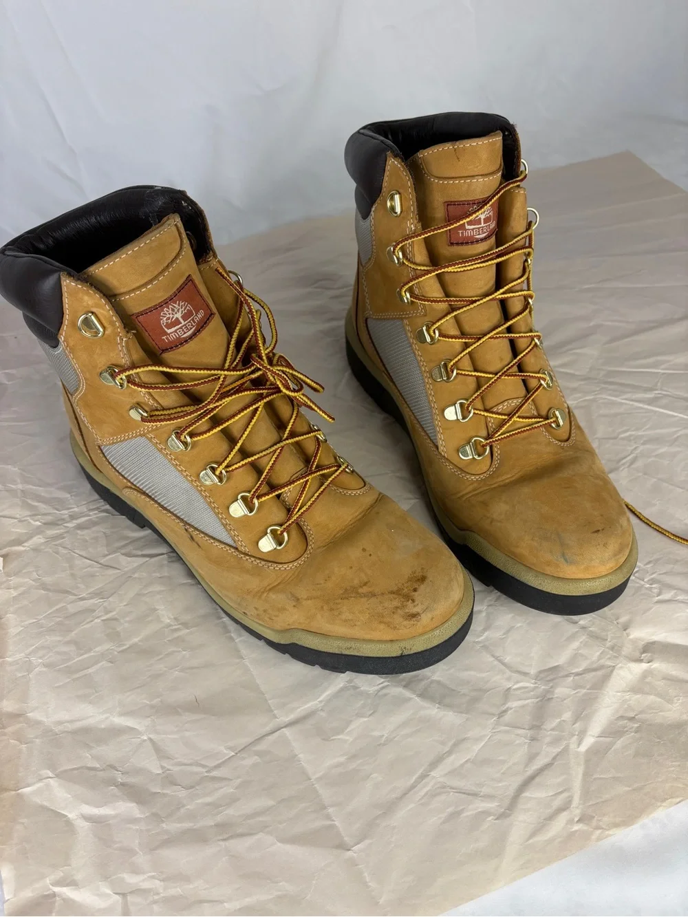 Timberland Tan and Dark Brown Work Boots